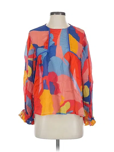 Pre-owned Blank London 3/4 Sleeve Blouse In Orange