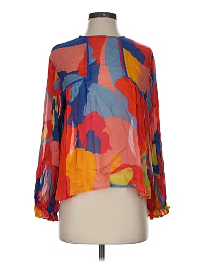 Pre-owned Blank London 3/4 Sleeve Blouse In Orange