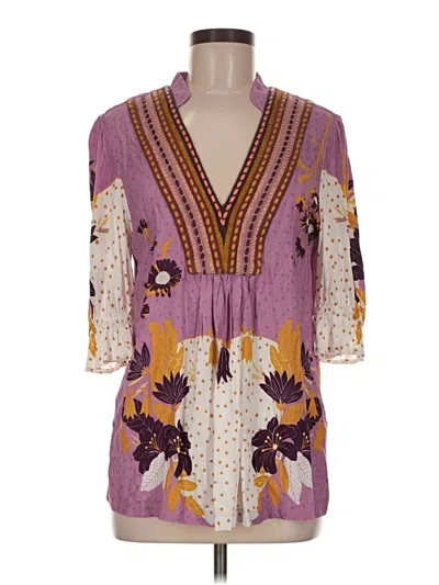 Pre-owned Blank London 3/4 Sleeve Blouse In Purple