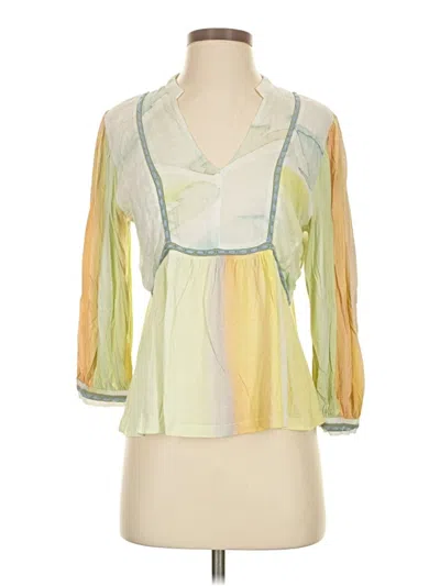 Pre-owned Blank London 3/4 Sleeve Blouse In Yellow