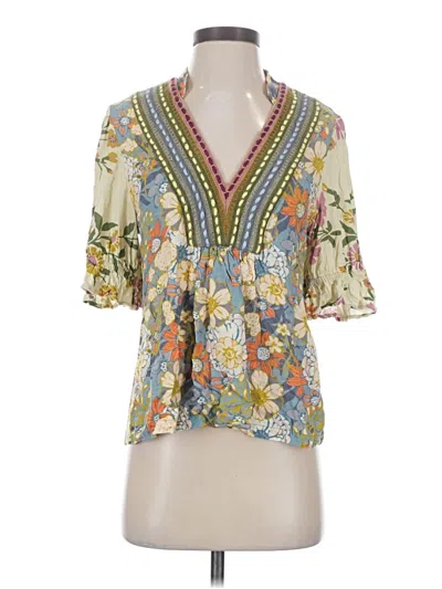 Pre-owned Blank London 3/4 Sleeve Blouse In Yellow