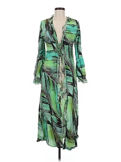 Pre-owned Blank London Kimono In Green