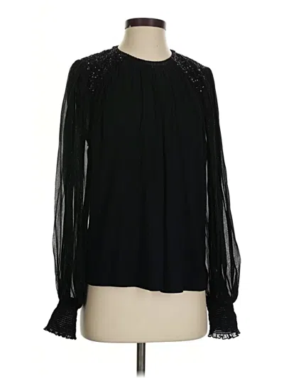 Pre-owned Blank London Long Sleeve Blouse In Black