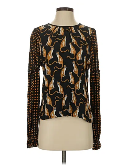 Pre-owned Blank London Long Sleeve Blouse In Black