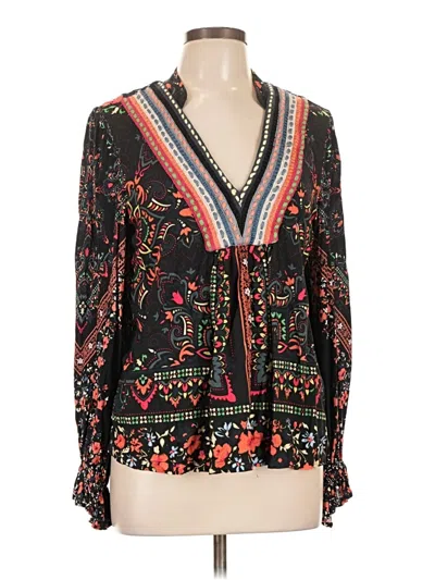 Pre-owned Blank London Long Sleeve Blouse In Black