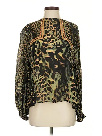 Pre-owned Blank London Long Sleeve Blouse In Black