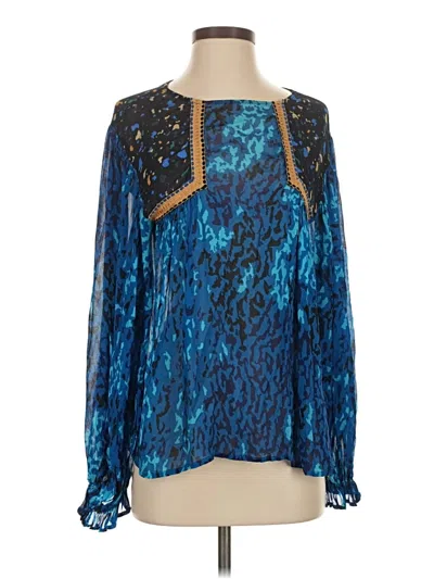 Pre-owned Blank London Long Sleeve Blouse In Blue