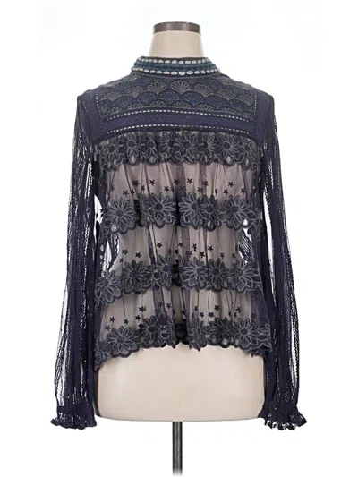 Pre-owned Blank London Long Sleeve Blouse In Blue