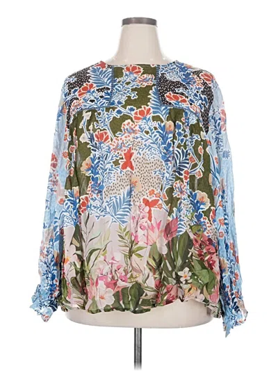 Pre-owned Blank London Long Sleeve Blouse In Blue
