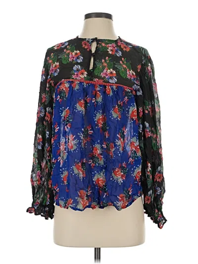 Pre-owned Blank London Long Sleeve Blouse In Blue
