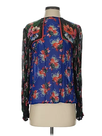 Pre-owned Blank London Long Sleeve Blouse In Blue