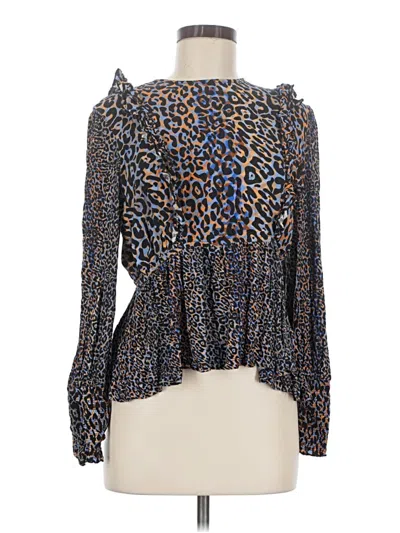 Pre-owned Blank London Long Sleeve Blouse In Blue