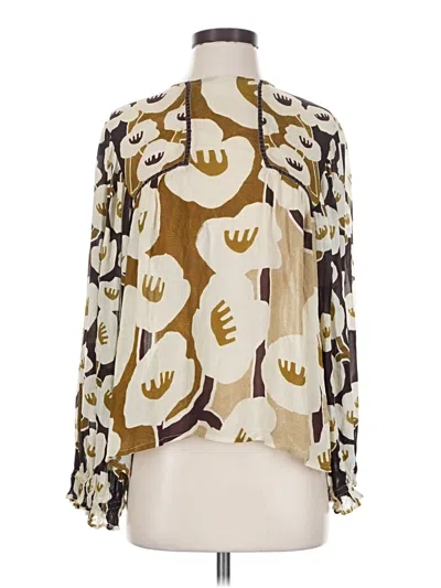 Pre-owned Blank London Long Sleeve Blouse In Brown
