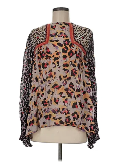 Pre-owned Blank London Long Sleeve Blouse In Brown