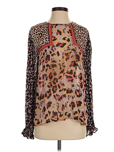 Pre-owned Blank London Long Sleeve Blouse In Brown