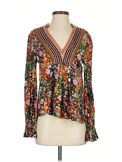 Pre-owned Blank London Long Sleeve Blouse In Orange