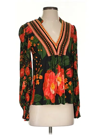 Pre-owned Blank London Long Sleeve Blouse In Orange