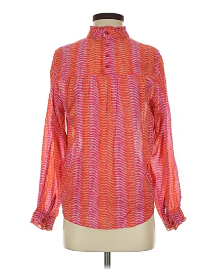 Pre-owned Blank London Long Sleeve Blouse In Orange