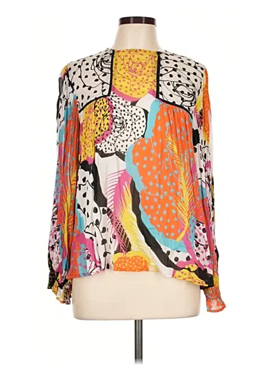 Pre-owned Blank London Long Sleeve Blouse In Orange