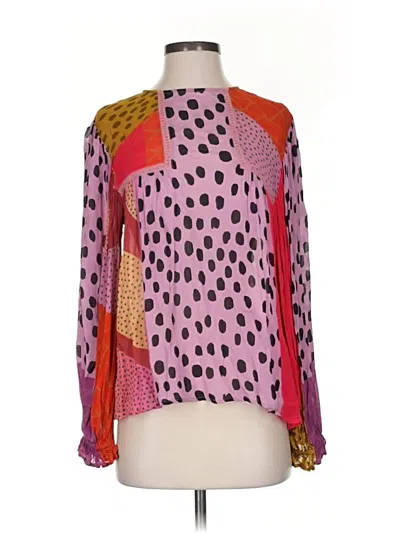 Pre-owned Blank London Long Sleeve Blouse In Pink