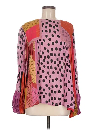Pre-owned Blank London Long Sleeve Blouse In Pink