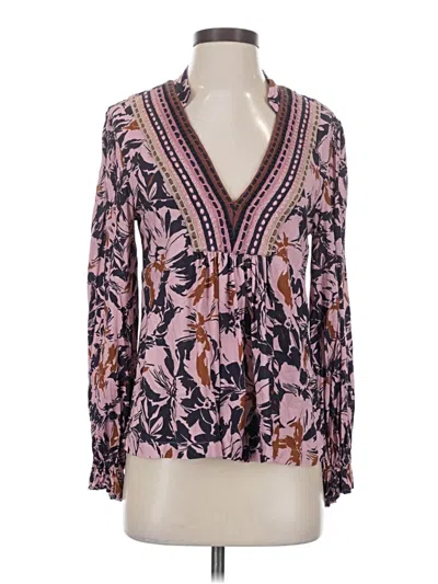 Pre-owned Blank London Long Sleeve Blouse In Pink