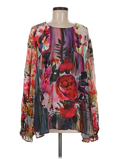 Pre-owned Blank London Long Sleeve Blouse In Pink