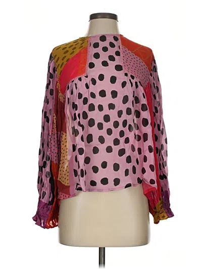 Pre-owned Blank London Long Sleeve Blouse In Pink
