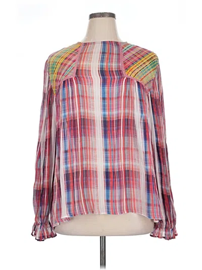 Pre-owned Blank London Long Sleeve Blouse In Pink