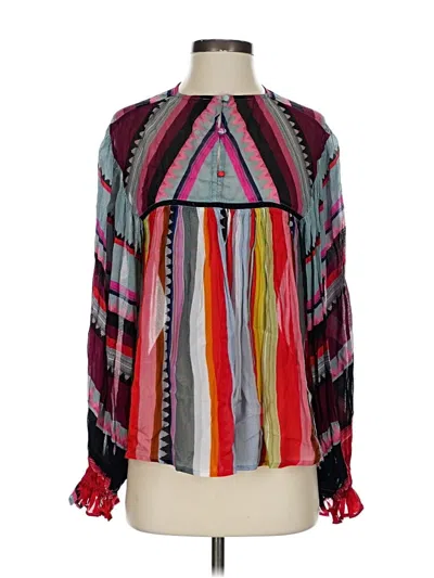 Pre-owned Blank London Long Sleeve Blouse In Red