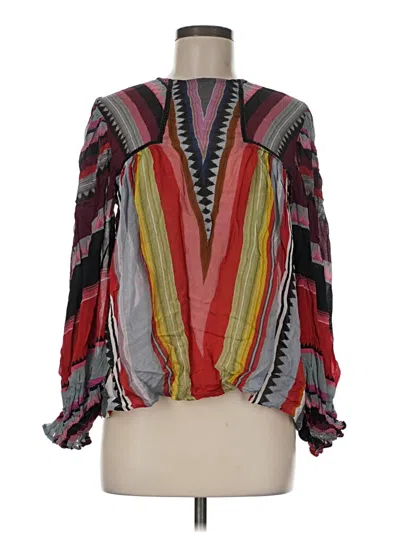 Pre-owned Blank London Long Sleeve Blouse In Red