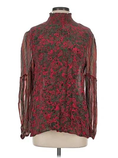 Pre-owned Blank London Long Sleeve Blouse In Red