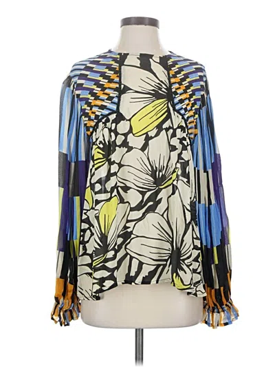 Pre-owned Blank London Long Sleeve Blouse In Yellow