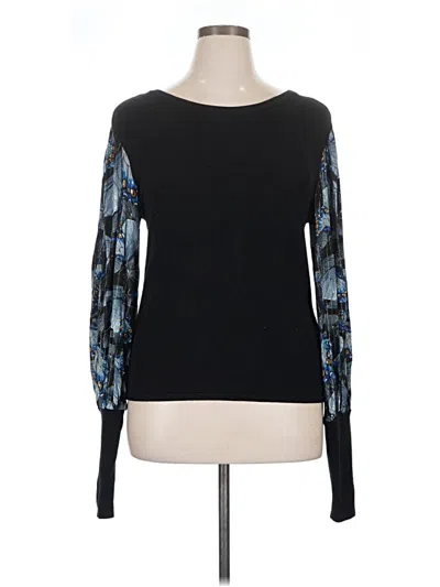 Pre-owned Blank London Long Sleeve Top Black Boatneck Tops