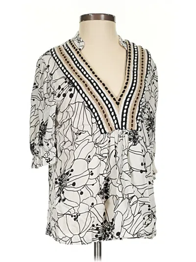 Pre-owned Blank London Short Sleeve Blouse In Silver