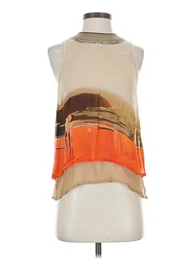 Pre-owned Blank London Sleeveless Blouse In Brown