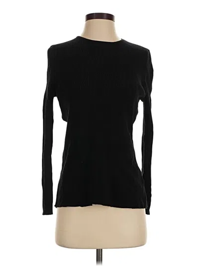 Pre-owned Blank Long Sleeve Top Black Turtleneck Tops