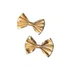 Blankens Women's Clip On Bows - The Jennie Gold In Gold