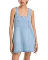 Blanknyc A Line Flared Denim Dress In Blue