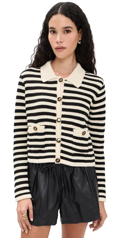 Blanknyc Anchor Down Sweater Black And Cream Combo In Neutral