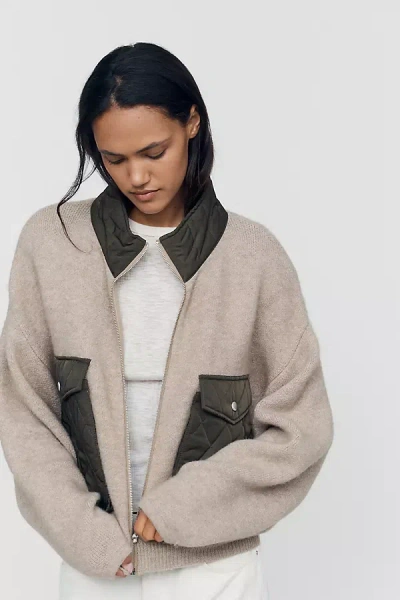 Blanknyc Army Brat Quilted Jacket In Green