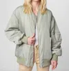 Blanknyc Auto Pilot Bomber Jacket In Sage In Gray