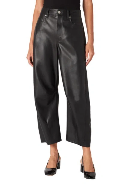 Blanknyc Barrel Leg Faux Leather Pants In Evening Routine