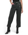 Blanknyc Baxter Faux Leather Cropped Straight Leg Pants In Black In Black