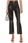 Blanknyc Baxter Faux Leather Ribcage Pant In Black In Black