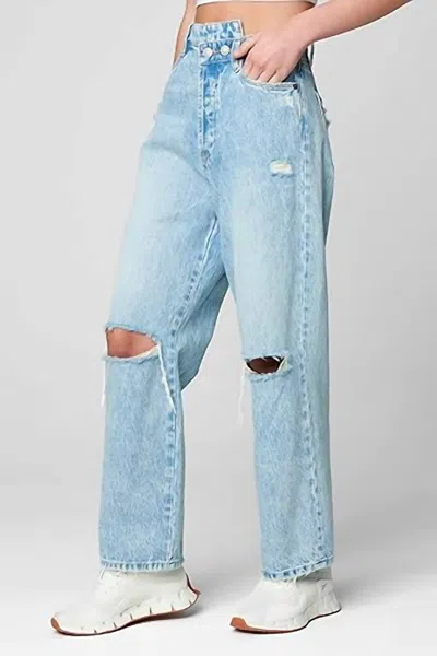 Blanknyc Baxter Ribcage Straight Leg With Rip Party Everyday In Multi