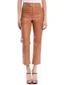 Blanknyc Baxter Faux Leather Ribcage Pant In Thick Skin In Brown