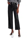 BLANKNYC BAXTER WOMENS FAUX LEATHER CROPPED STRAIGHT LEG PANTS