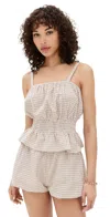 Blanknyc Beach Club Top Mauve/white