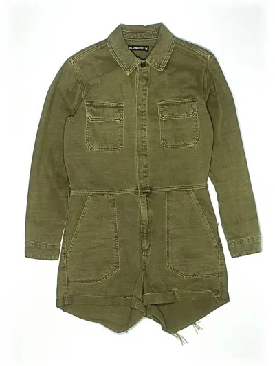 Pre-owned Blanknyc Blank Nyc 3/4 Sleeve Button Down Shirt In Green